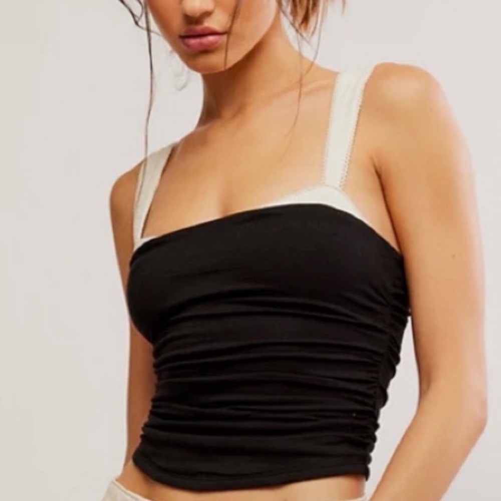NWT Free People Black and White Women's Tank - Large - Picture 2 of 6